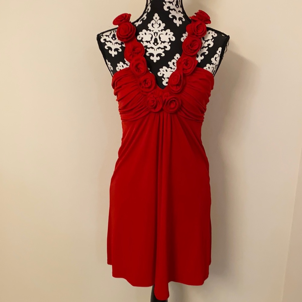 Adorable Rose V Neck Dress by Laundry